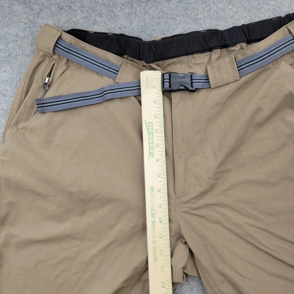 Duluth Trading Co Pants Mens 44x30 Beige Nylon Relaxed Fit Belted Outdoor Hiking